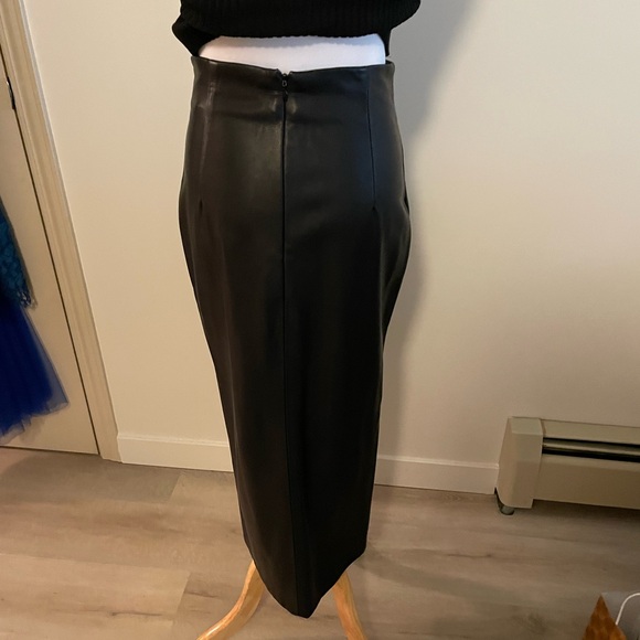 Zara faux leather high waisted pencil skirt NWOT - Picture 6 of 11